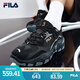 斐樂(lè)（FILA）男女同款跑步鞋舒適輕便慢跑透氣休閑運(yùn)動(dòng)鞋百搭時(shí)尚掠奪者情侶鞋 黑/中灰-BM【男款】 41