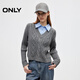 ONLY 2025秋季復古風(fēng)假兩件襯衫領(lǐng)落肩長(cháng)袖針織衫女|125313034