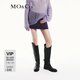 MO&Co.裙褲工裝風(fēng)低腰棉質(zhì)牛仔休閑短裙短褲MBD3SOT015摩安珂 紫芋色 M 27