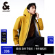 杰克·瓊斯（JACK&JONES）衣服男裝軟殼外套男春秋直筒彈力透氣戶外上衣休閑連帽防風(fēng)領(lǐng)夾克 D08橄欖色 M 175