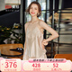 美標(biāo)真絲吊帶短褲睡衣套裝女夏100%桑蠶絲性感絲綢蕾絲花邊打底家居服 灰粉 XL （170/92A）
