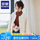 羅蒙（ROMON）外套女新中式國貨雙面羊毛呢2025春秋季新款小個子盤扣短款大衣女 米白色 S  【90-110斤】
