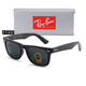 雷朋（Ray.Ban）新款玻璃太陽鏡  男女柳丁同款墨鏡 時尚潮流出游太陽眼鏡 2140黑框黑灰片+配送原裝盒 品牌