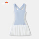 ellesse【喬欣同款】小貝殼網(wǎng)球運動(dòng)吊帶裙夏速干交叉美背連衣裙子女裝 丁香紫色 S