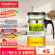 金灶（KAMJOVE）耐熱玻璃泡茶壺彈壓式過濾飄逸杯茶水分離泡茶器茶道杯茶水壺茶具 【一鍵濾茶】TP-200茶壺 1000ml