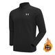 安德瑪（Under Armour）運動(dòng)長(cháng)袖T恤秋冬季健身服男跑步休閑半拉鏈立領(lǐng)加絨保暖速干衣 黑色 199U 2XL 建議155-170斤