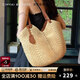 CinvaiKrose官網(wǎng)包包女包森系編織包2025新款百搭沙灘托特包毛線購物袋女包 米白色Beige