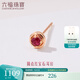 六福珠寶18K金圓點(diǎn)紅寶石單只耳釘耳飾送禮G22DSKE0003R 總重0.37克 單只配K金硅膠耳堵