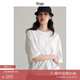 旅途原品（ltyp）涼感t恤女絲光棉60支造型T恤設計感純色簡(jiǎn)約寬松上衣秋季 荼白色 M （現貨）