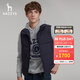 哈吉斯（HAZZYS）男裝冬季馬甲背心簡(jiǎn)約外套無(wú)袖羽絨服男ASFZU0ADX04 藏青色NV L (175/96A 48)