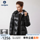 Navigare意大利小帆船女士白鴨絨羽絨服秋冬厚款保暖休閑簡(jiǎn)約女裝連帽外套 暗夜黑 M