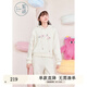 紫涵（ZIHAN）【奶噗噗聯(lián)名】紫涵字母刺繡短款連帽衛(wèi)衣女2024冬季新款寬松上衣 米金 S