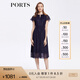 PORTS寶姿女裝春夏氣質(zhì)優(yōu)雅百搭連衣裙ALD8D216PFP027 丈青混色 2