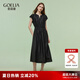 歌莉婭真絲連衣裙夏季得體穿搭25新款桑蠶絲裙子1E4L4K28A 00B黑色 M