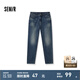 森馬（Semir）森柔牛仔|牛仔褲男修身顯瘦顯高小腳褲秋季經(jīng)典百搭長褲彈力 牛仔深藍88301 30