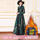 帝弗·潤(rùn)馳2025秋冬裝女闊太太外套洋氣提花超長(zhǎng)過(guò)膝款風(fēng)衣外套及踝長(zhǎng)外套女 加棉款 L
