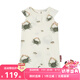 Milkbarn嬰兒背心連體衣服寶寶夏季哈衣嬰幼兒純棉爬服 白沙蟹蟹 80cm (12-18m)