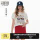 Teenie Weenie小熊T恤女2025年夏季新款簡約休閑活力學(xué)院刺繡圓領(lǐng)短袖T恤女 象牙白 S