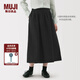 無(wú)印良品（MUJI）女式 漢麻棉輕便長(zhǎng)裙 長(zhǎng)半身裙女裙子 25年夏季女裝 BE1VBC5S 黑色 M （160/66A）
