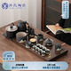 蘇氏陶瓷（SUSHI CERAMICS）功夫茶具花梨木色茶盤粗陶茶具自動燒水壺一體整套茶臺國家補(bǔ)貼