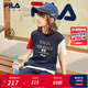 FILA KIDSx原田治聯(lián)名系列斐樂兒童短袖T恤2025夏季新款大童上衣 RD寶藍-NV 160
