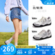 駱駝（CAMEL）【月牙】復(fù)古德訓(xùn)鞋女2025春季新款休閑百搭板鞋時尚休閑鞋女鞋 L25S577059A 白/銀/黑 37