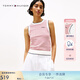 TOMMY HILFIGER25新款早秋女裝純棉條紋修身針織背心/鑲邊圓領(lǐng)針織開(kāi)衫外套 【條紋修身背心】紅白條紋04Z XS （推薦：100斤以下）