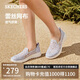 斯凱奇（Skechers）單鞋女鞋夏季蕾絲網(wǎng)面透氣涼鞋軟底健步鞋平底百搭休閑鞋896020