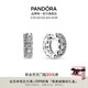 潘多拉（PANDORA）密鑲并列雙環(huán)耳環(huán)女小巧簡約時尚飾品七夕情人節(jié)禮物送女友 1 均碼