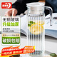 青蘋果涼水壺 家用玻璃冷水壺飲料壺茶水壺水杯玻璃 果汁壺扎啤壺1.1L