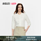 AIGLE艾高七分袖襯衫春夏款TENCEL天絲舒適吸濕內搭上衣女士 茉莉白 BN422 38 (165/88A)