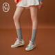 ASH女鞋2025春夏季新款NORENE真皮運(yùn)動(dòng)休閑鞋舒適百搭平底板鞋 銀色 37