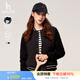 哈吉斯（HAZZYS）女裝 春秋款【PHIZ系列】簡約棒球型夾克外套女ASVSU0BDX01 藏青色NV S (155/80A 36)