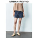 UR2025夏季新款女裝時(shí)尚休閑雙口袋裝飾牛仔短褲UYY850133