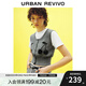 UR2025夏季新款女裝撞色拼接假兩件短袖針織衫UYU950110 淺灰 M