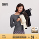 森馬（Semir）長袖T恤女吸濕發(fā)熱抗菌緊身內(nèi)搭2024圓領(lǐng)抓絨套頭衫109724101007