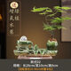 陶瓷自動(dòng)循環(huán)水魚(yú)缸流水增氧器擺件魚(yú)盆噴泉瀑布室內家用造景 步步生蓮滾珠【帶水泵-送綠植】