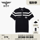 BOY LONDON25新款春夏條紋T恤潮牌休閑針織短袖POLO衫M01200 黑色 L