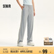 森馬（Semir）休閑褲女顯腿長(zhǎng)基礎(chǔ)女士秋季撞色闊腿褲運(yùn)動(dòng)風(fēng)ins潮101524127011B