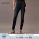 Calvin KleinJeans四季款女士休閑簡(jiǎn)約貼片ck高腰緊身洗水微彈牛仔褲J220064 1BJ-牛仔深藍 29