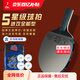 雙魚;DOUBLE FISH乒乓球拍單拍五星學生成人專業(yè)級5星七層實木底板五星乒乓球拍 五星進攻型【直】含球+拍包