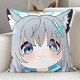 稚慧豆砂狼白子手辦抱枕碧藍檔案小春日奈動(dòng)漫周邊枕頭二次元靠枕玩偶 【BYBLTA】-9 45x45cm(尺寸-雙面含芯)