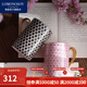 Lomonosov俄皇【新婚禮物】高檔馬克杯水杯情侶對杯骨瓷高顏值瓷器STAR系列 STAR馬克杯粉黑對杯