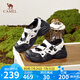 駱駝（CAMEL）丑萌涼鞋女透氣鏤空櫻花厚底休閑涼鞋 L25M255006 米/黑 37 