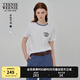 Teenie Weenie小熊T恤女2025年夏季新款撞色清新時尚柔軟短袖T恤上衣女 象牙白 L