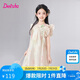笛莎童裝女童連衣裙2025夏季中大童中國風(fēng)旗袍連衣裙 綠色 130