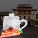 MULTIPOTENT）茶杯玉瓷辦公杯中國(guó)風(fēng)陶瓷帶蓋濾芯茶水分離德化白瓷龍水杯精美伴手禮盒裝