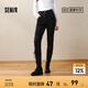 森馬（Semir）森柔牛仔|牛仔褲女修身加絨長褲2024新款冬季保暖小腳褲顯瘦 牛仔水洗黑98201 29