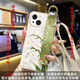 尤思時(shí)適用蘋(píng)果15手機殼15proMAX支架保護殼蘋(píng)果14proMAX手機殼女款斜挎掛脖背帶硅膠軟殼防摔保護套產(chǎn)品 古董白-蘭鈴花白【送背帶】 蘋(píng)果 14PRO