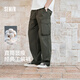 森馬休閑褲男山系寬松直筒褲大口袋情侶款工裝褲秋長(cháng)褲101524127204